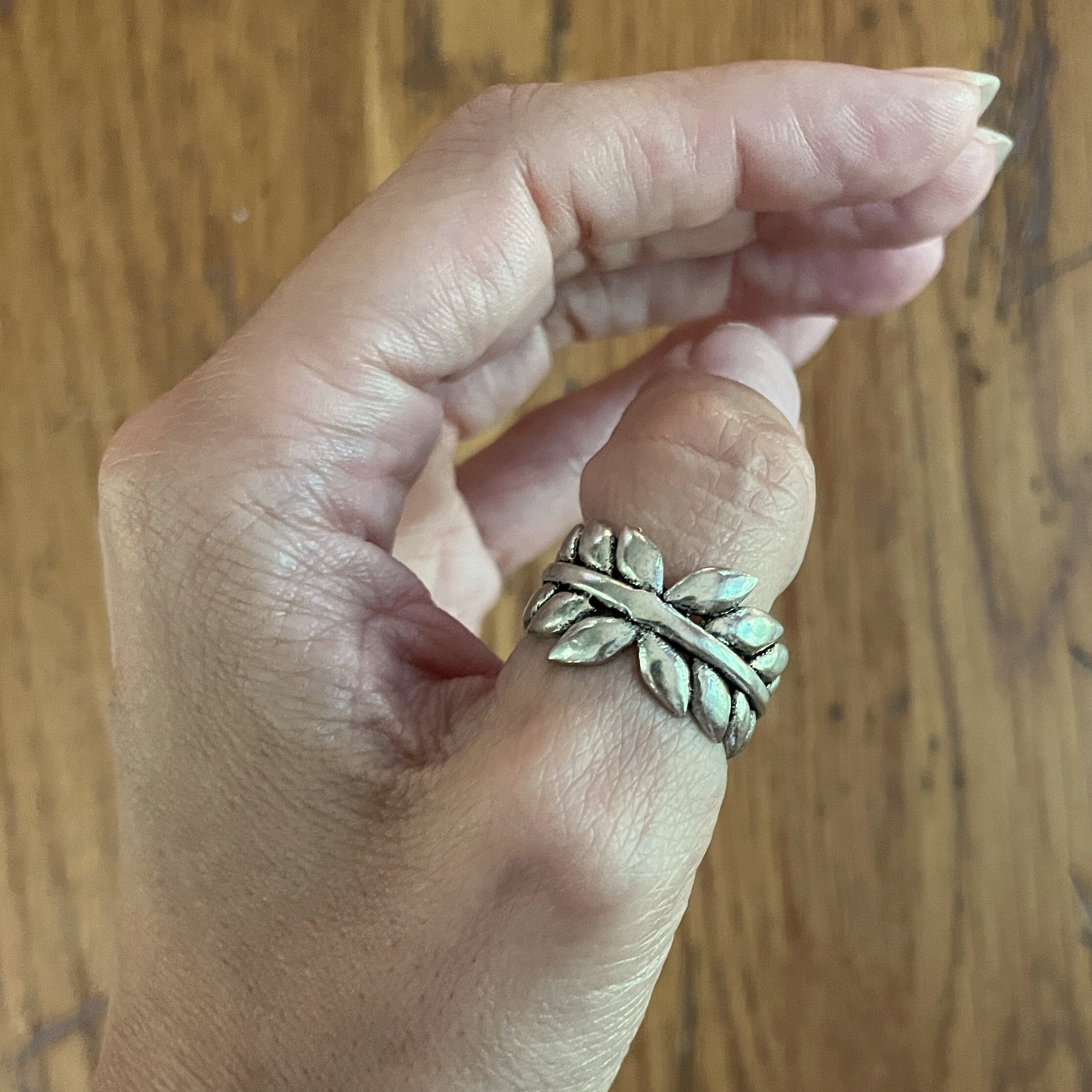 The Emperor's Brass Garland Ring - In Silver